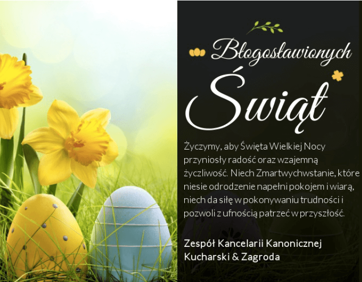 Błogosławionych Świąt Zmartwychwstania Pańskiego!